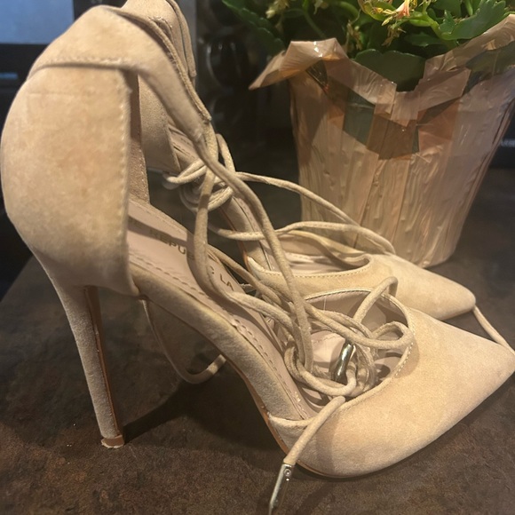 Tan Suede Heels - Picture 2 of 3